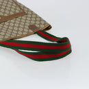 GUCCI GG Supreme Web Sherry Line Tote Bag PVC Beige 56 02 003 Auth ep11398-7