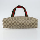 GUCCI GG Supreme Web Sherry Line Tote Bag PVC Beige 56 02 003 Auth ep11398-5