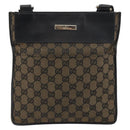 GUCCI GG Canvas Shoulder Bag Brown 019 0348 Auth ep11399-13