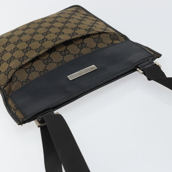 GUCCI GG Canvas Shoulder Bag Brown 019 0348 Auth ep11399