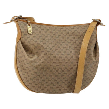 GUCCI Micro GG Supreme Shoulder Bag PVC Beige Gold 001 256 1324 Auth ep11400