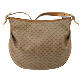 GUCCI Micro GG Supreme Shoulder Bag PVC Beige Gold 001 256 1324 Auth ep11400 - 0