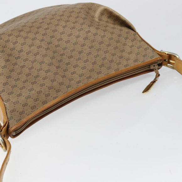 GUCCI Micro GG Supreme Shoulder Bag PVC Beige Gold 001 256 1324 Auth ep11400
