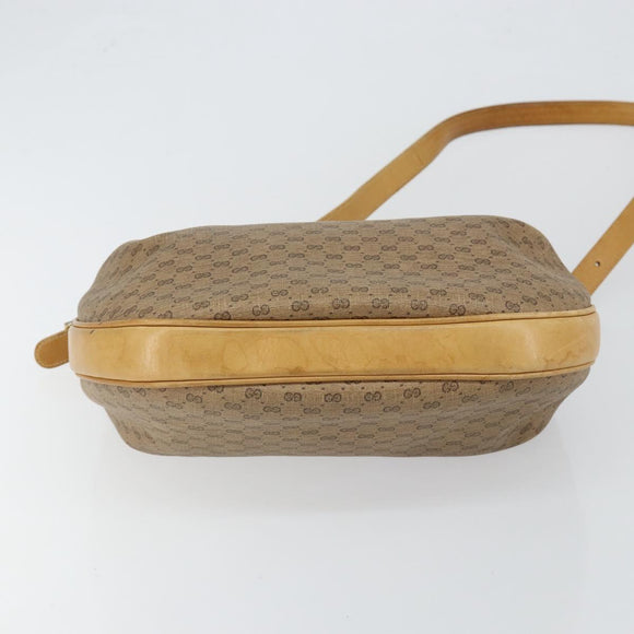 GUCCI Micro GG Supreme Shoulder Bag PVC Beige Gold 001 256 1324 Auth ep11400