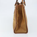 GUCCI Bamboo Hand Bag Suede Beige Gold 002 2058 0260 Auth ep11402-5