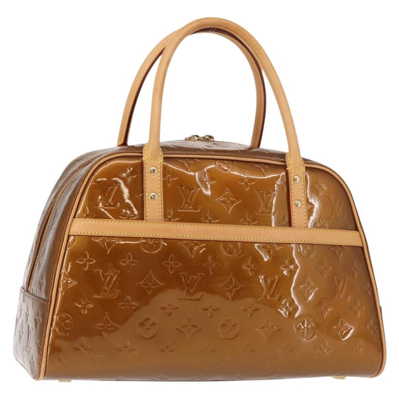 LOUIS VUITTON Monogram Vernis Tompkins Square Bag Bronze M91103 LV Auth ep11403