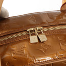 LOUIS VUITTON Monogram Vernis Tompkins Square Bag Bronze M91103 LV Auth ep11403-17