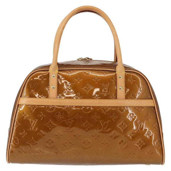 LOUIS VUITTON Monogram Vernis Tompkins Square Bag Bronze M91103 LV Auth ep11403