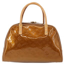 LOUIS VUITTON Monogram Vernis Tompkins Square Bag Bronze M91103 LV Auth ep11403-2