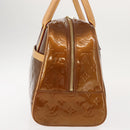 LOUIS VUITTON Monogram Vernis Tompkins Square Bag Bronze M91103 LV Auth ep11403-3