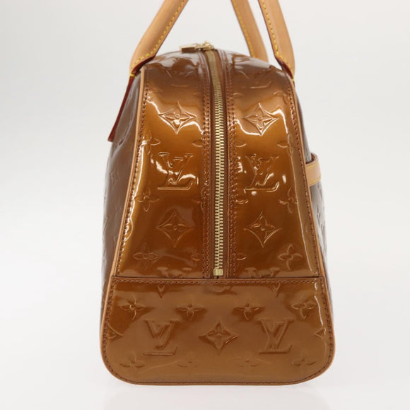 LOUIS VUITTON Monogram Vernis Tompkins Square Bag Bronze M91103 LV Auth ep11403