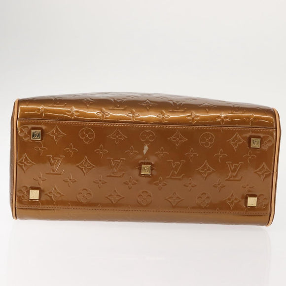 LOUIS VUITTON Monogram Vernis Tompkins Square Bag Bronze M91103 LV Auth ep11403