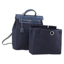 HERMES Herbag Backpack Canvas 2way Navy Auth ep11406-1