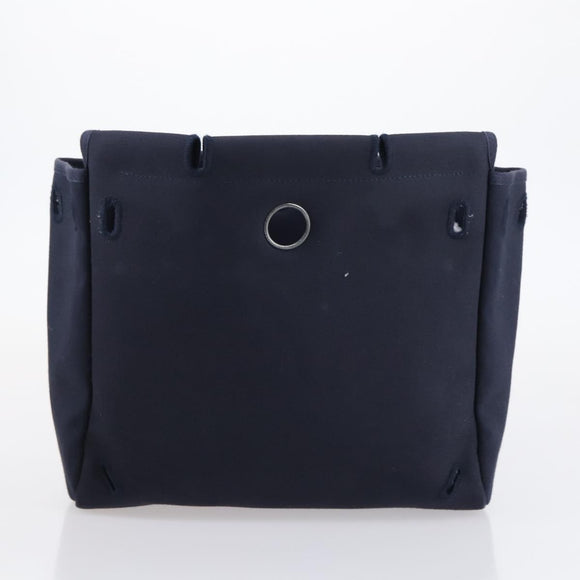 HERMES Herbag Backpack Canvas 2way Navy Auth ep11406