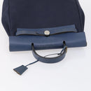 HERMES Herbag Backpack Canvas 2way Navy Auth ep11406-6