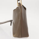 GUCCI Bamboo Hand Bag Leather Brown Gold 001 2058 1883 0 Auth ep11407-3