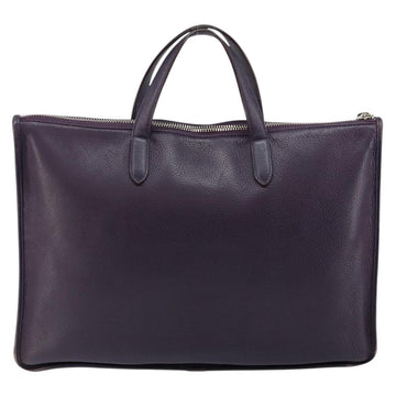 LOEWE Tote Bag Leather Purple Silver Auth ep11409 - 0