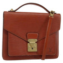 LOUIS VUITTON Epi Monceau 28 Hand Bag Brown M52123 LV Auth ep11411-1