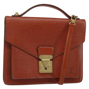 LOUIS VUITTON Epi Monceau 28 Hand Bag Brown M52123 LV Auth ep11411