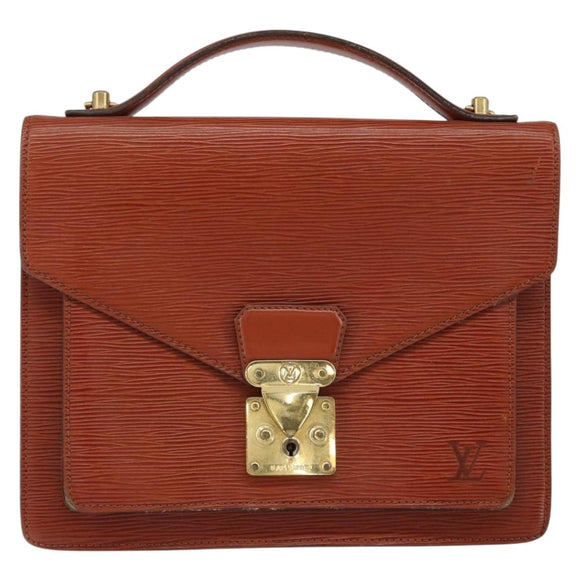 LOUIS VUITTON Epi Monceau 28 Hand Bag Brown M52123 LV Auth ep11411