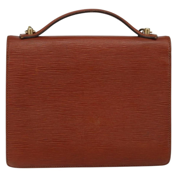 LOUIS VUITTON Epi Monceau 28 Hand Bag Brown M52123 LV Auth ep11411