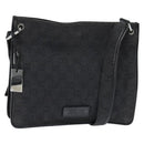 GUCCI GG Canvas Shoulder Bag Black Silver 91762 Auth ep11415-1