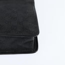 GUCCI GG Canvas Shoulder Bag Black Silver 91762 Auth ep11415-14