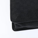 GUCCI GG Canvas Shoulder Bag Black Silver 91762 Auth ep11415-15