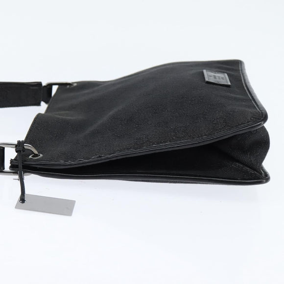 GUCCI GG Canvas Umhängetasche Schwarz Silber 91762 Auth ep11415