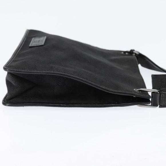 GUCCI GG Canvas Umhängetasche Schwarz Silber 91762 Auth ep11415