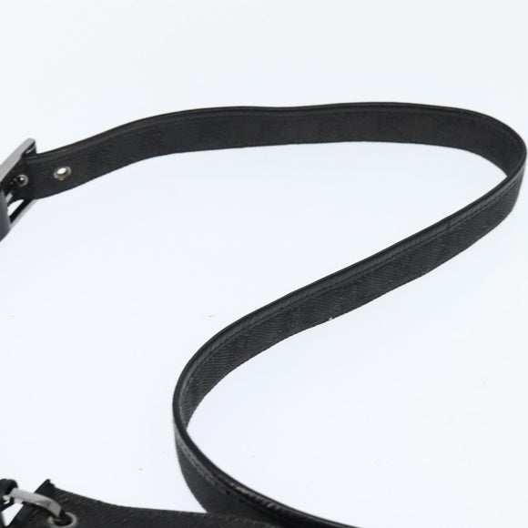 GUCCI GG Canvas Shoulder Bag Black Silver 91762 Auth ep11415