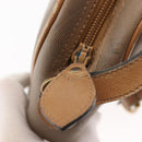 Christian Dior Trotter Canvas Shoulder Bag Beige Gold Auth ep11416-10