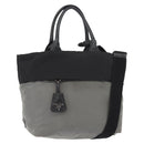 PRADA Hand Bag Nylon 2way Black Gray Auth ep11418-1
