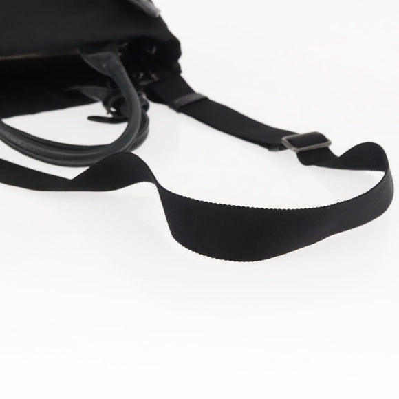 PRADA Hand Bag Nylon 2way Black Gray Auth ep11418