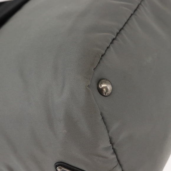 PRADA Hand Bag Nylon 2way Black Gray Auth ep11418