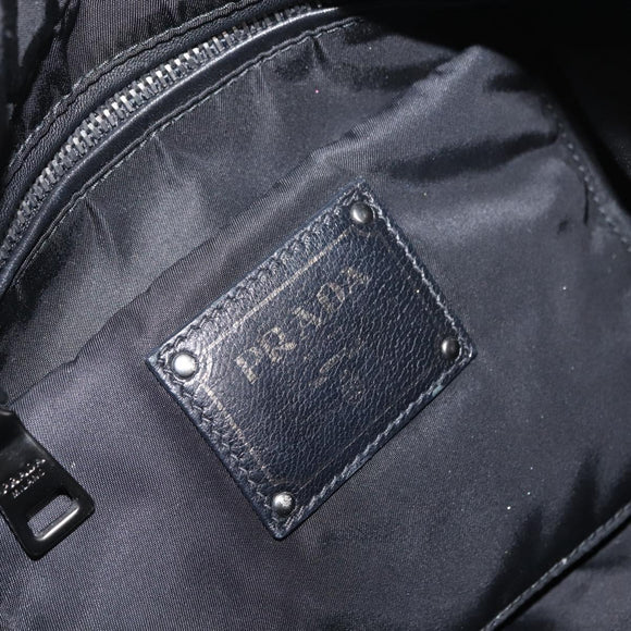 PRADA Hand Bag Nylon 2way Black Gray Auth ep11418