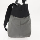 PRADA Hand Bag Nylon 2way Black Gray Auth ep11418-4