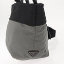 PRADA Hand Bag Nylon 2way Black Gray Auth ep11418-5