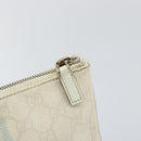 GUCCI GG Canvas Sherry Line Shoulder Bag PVC White Red Navy 153244 Auth ep11420-18