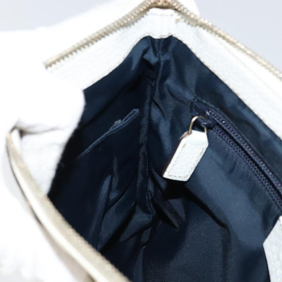 GUCCI GG Canvas Sherry Line Shoulder Bag PVC White Red Navy 153244 Auth ep11420