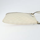 GUCCI GG Canvas Sherry Line Shoulder Bag PVC White Red Navy 153244 Auth ep11420-3