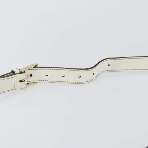 GUCCI GG Canvas Sherry Line Shoulder Bag PVC White Red Navy 153244 Auth ep11420