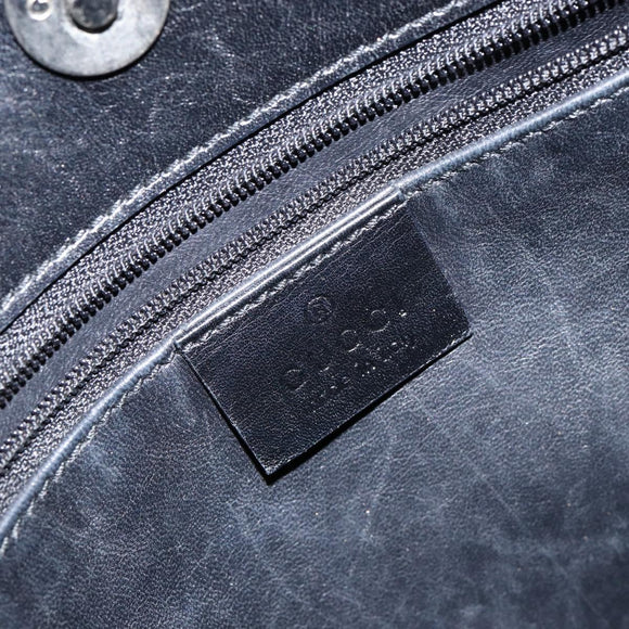 GUCCI Shoulder Bag Leather Black 001 3167 Auth ep11421
