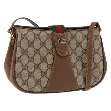 GUCCI GG Supreme Web Sherry Line Shoulder Bag PVC Beige 116 02 024 Auth ep11422