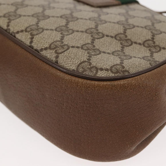 GUCCI GG Supreme Web Sherry Line Shoulder Bag PVC Beige 116 02 024 Auth ep11422