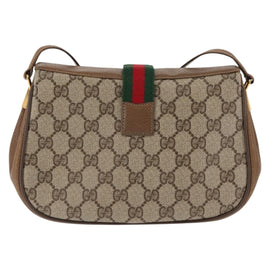 GUCCI GG Supreme Web Sherry Line Shoulder Bag PVC Beige 116 02 024 Auth ep11422 - 0