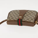 GUCCI GG Supreme Web Sherry Line Shoulder Bag PVC Beige 116 02 024 Auth ep11422-6