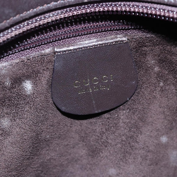 GUCCI Bamboo Hand Bag Leather Dark Brown Gold 002 1998 0507 Auth ep11424
