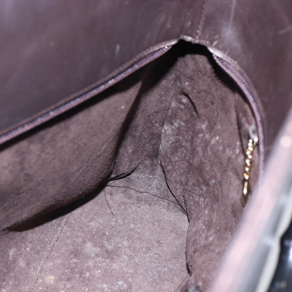 GUCCI Bambus Handtasche Leder Dunkelbraun Gold 002 1998 0507 Auth ep11424