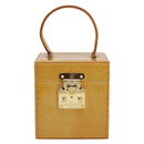 LOUIS VUITTON Monogram Vernis Bleecker Cosmetic Pouch Beige M91002 Auth ep11427-13